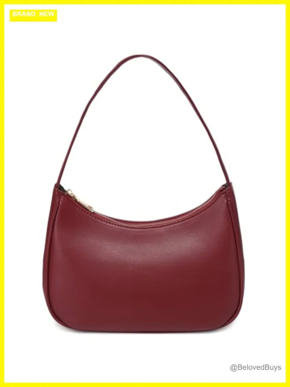 Vintage Hobo Shoulder Bag PU Leather Tote Purse with Zipper Closure